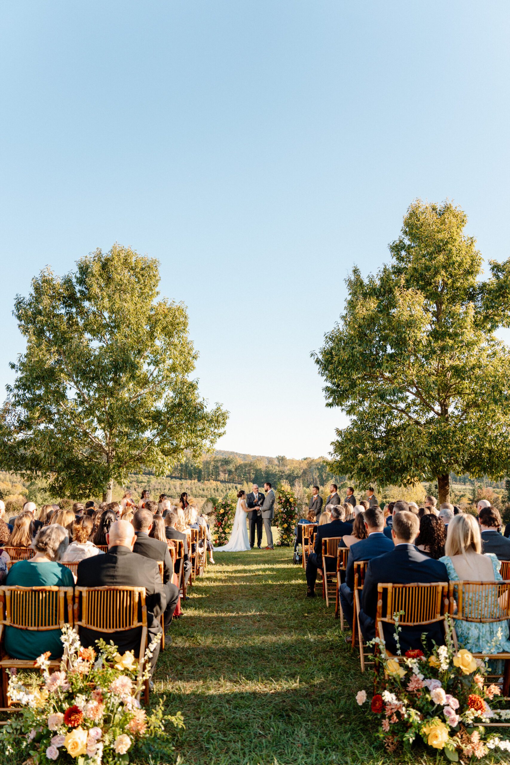 ceremony space at the market at grelen in the fall