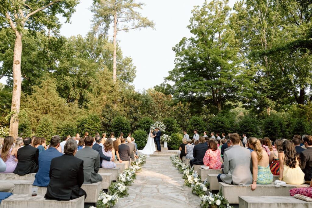 Ceremony setup on the grounds at Belle Meade in Nashville
