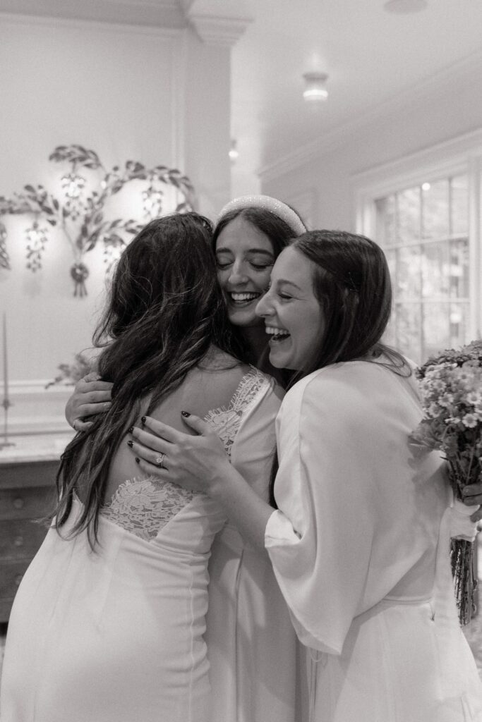 hugging during candid wedding photography in nashville