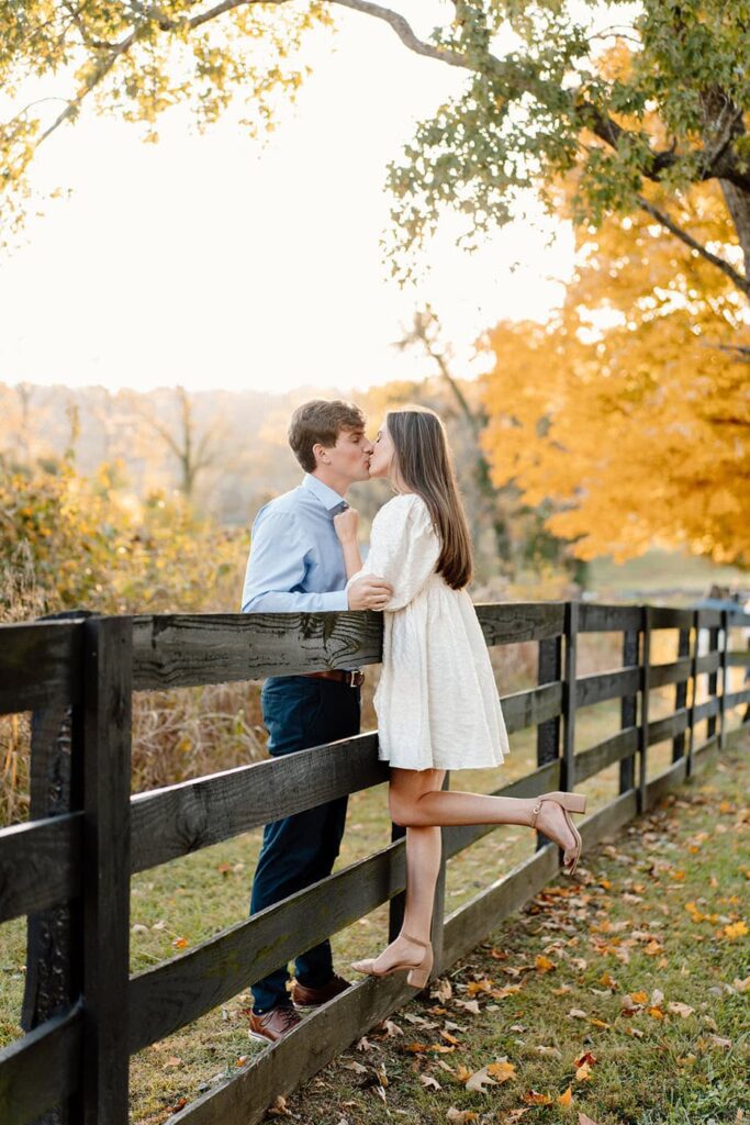 Engagement photo tips for candid moments at Smith Park in Brentwood, Tennessee
