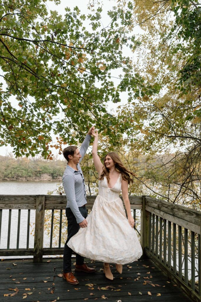 Soft spinning moment off the trails at Shelby Bottoms Park