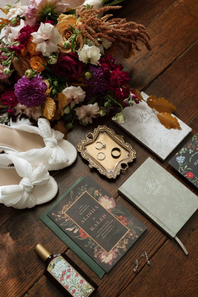 detail photos on wedding day at drakewood farm in nashville tennessee