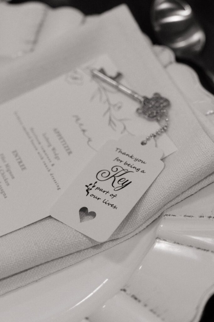 Fall wedding reception details at Estelle Nashville