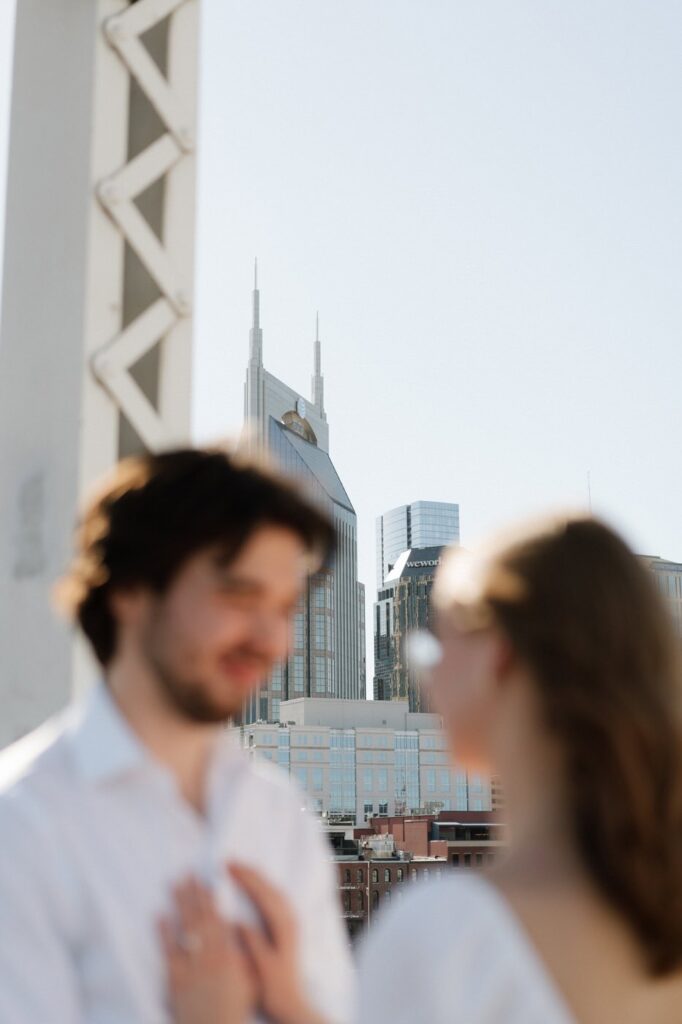 nashville skyline for engagement session