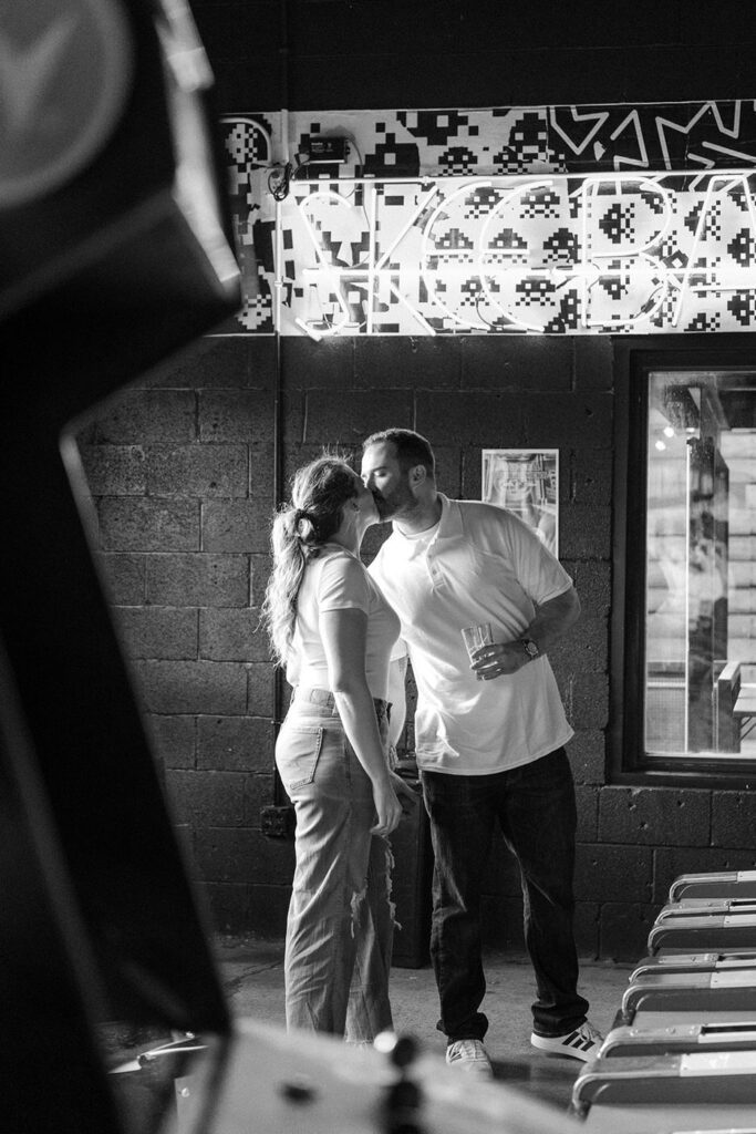 Nashville engagement photographer captures couple at UpDown