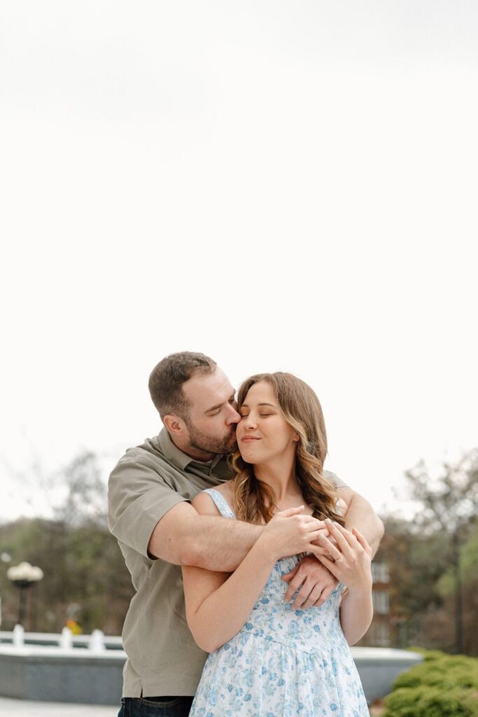 Nashville engagement photographer captures couple at Belmont University