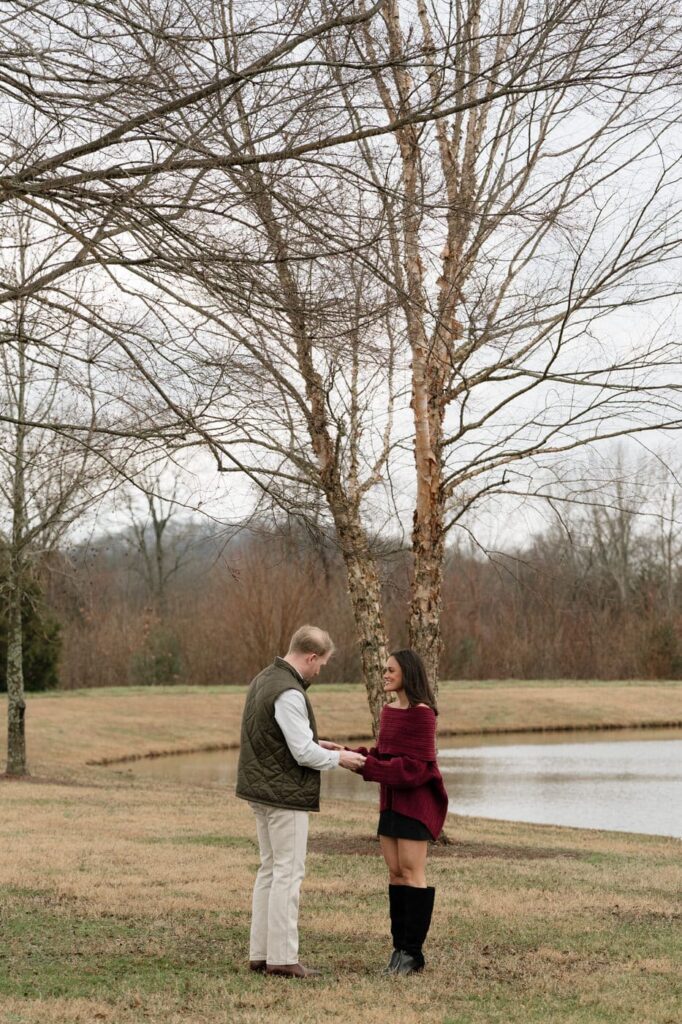 Harlinsdale Farm proposal photography Franklin Tennessee