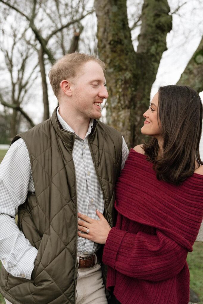 Winter proposal photos Harlinsdale Farm Tennessee