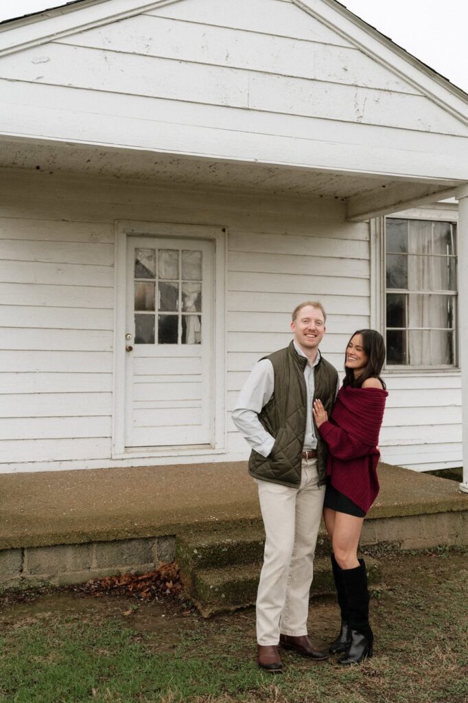 nashville engagement photographer documents proposal at harlinsdale farm