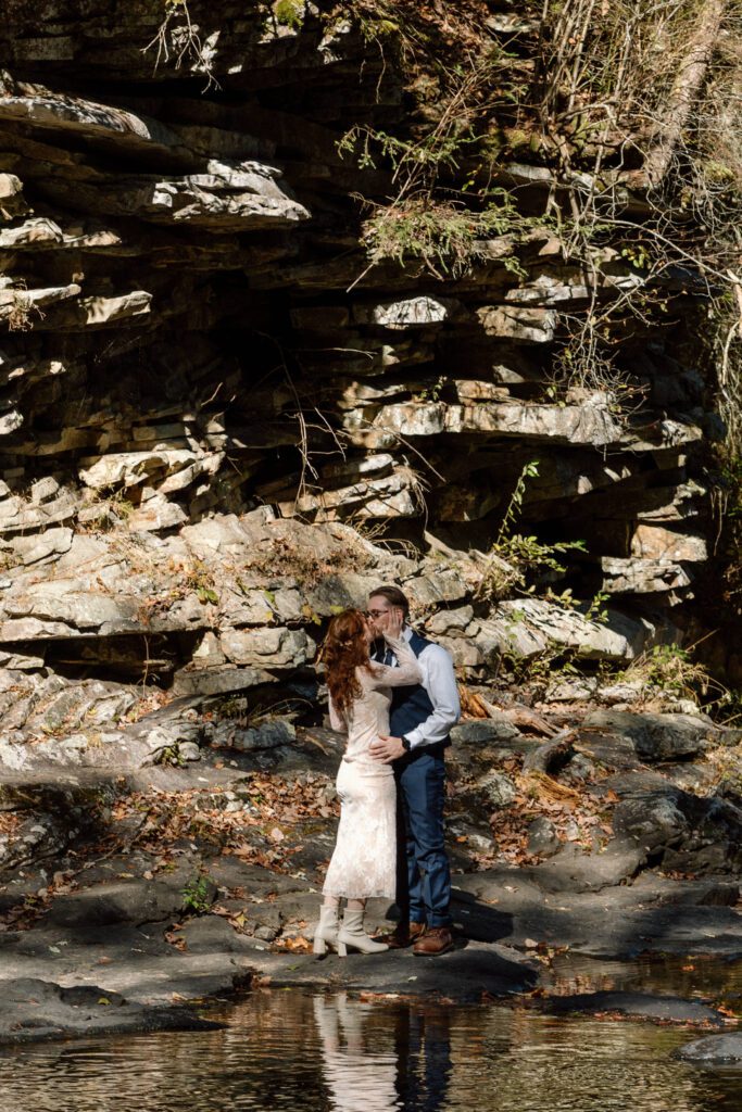 Adventurous Tennessee elopement at Fall Creek Falls waterfall