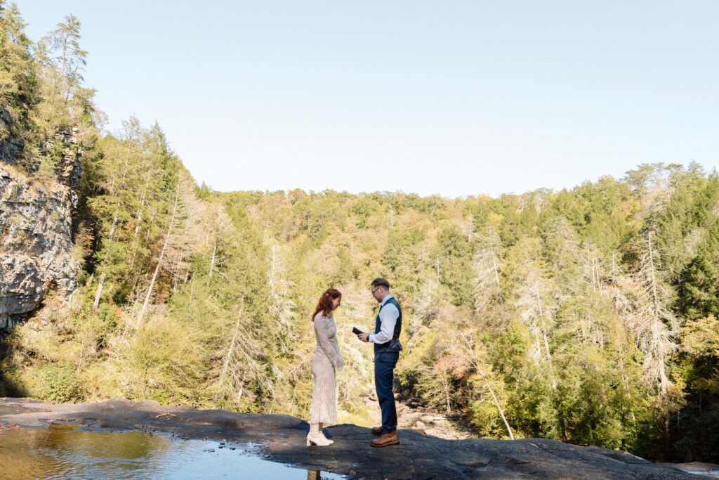 Fall Creek Falls wedding photographer Tennessee elopement