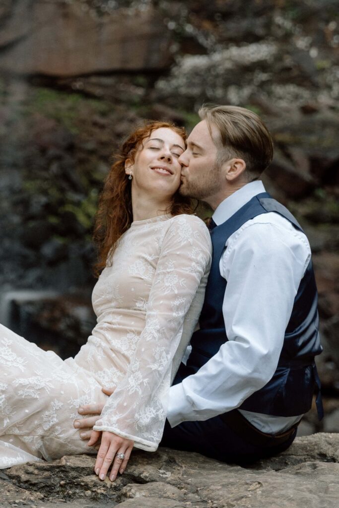 Adventurous Tennessee elopement at Fall Creek Falls waterfall