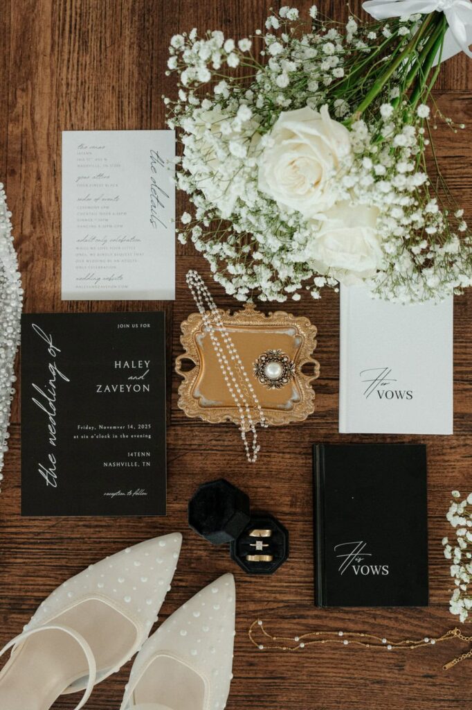 Bridal detail photos at Nashville Tennessee wedding