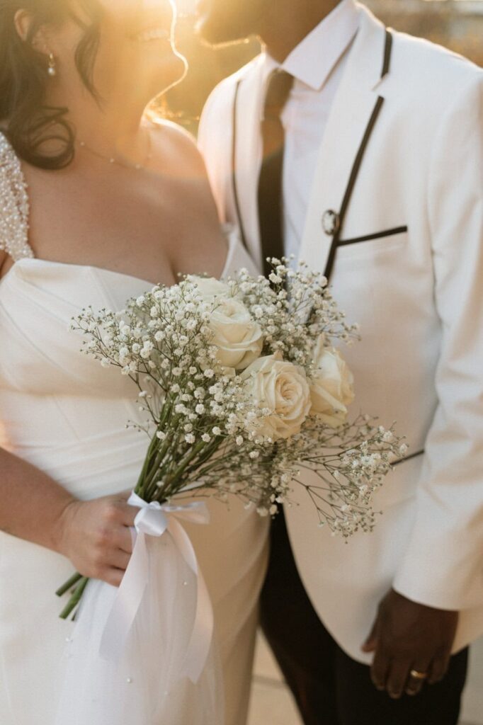 Romantic golden hour portraits at wedding in Nashville