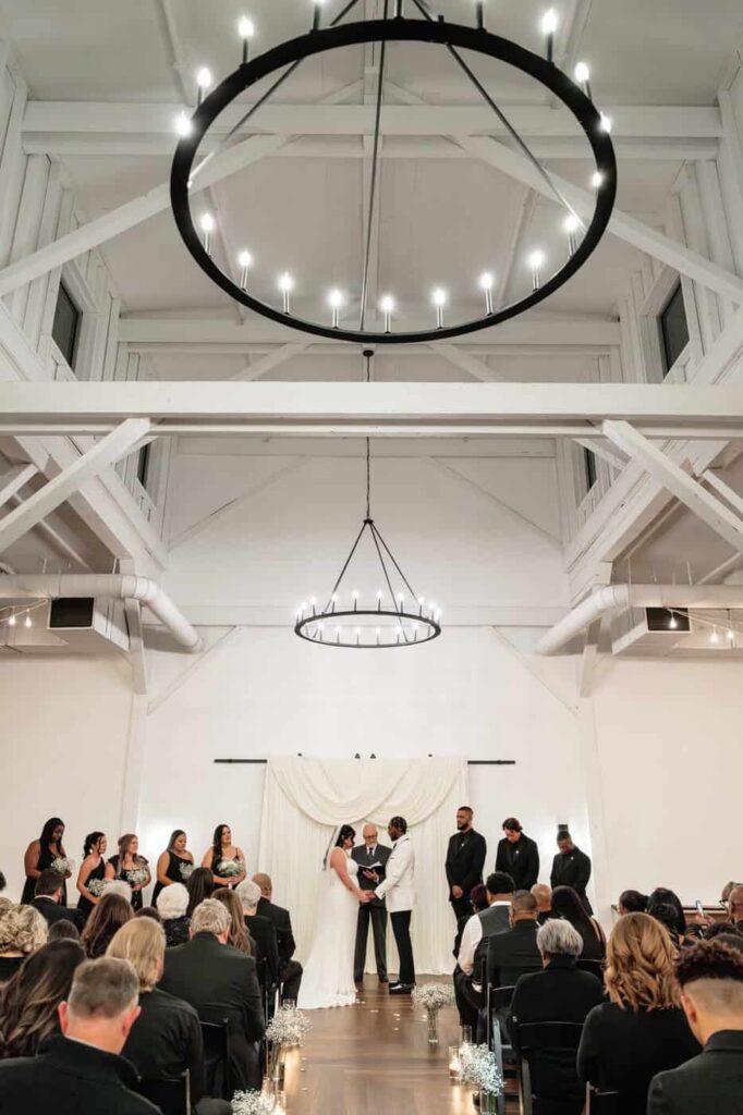 Wedding ceremony at nashville venue