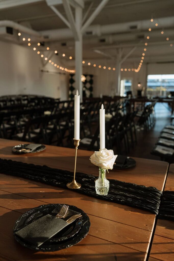 Wedding reception details at 14Tenn in Nashville Tennessee
