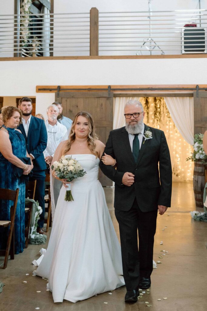 Wedding ceremony at The Venue at Fiddle Dee Farms in Greenbrier Tennessee