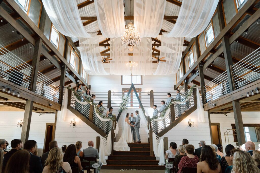 Wedding ceremony at The Venue at Fiddle Dee Farms in Greenbrier Tennessee