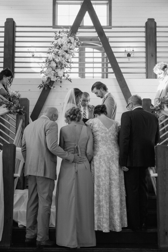 intimate ceremony moment at nashville wedding