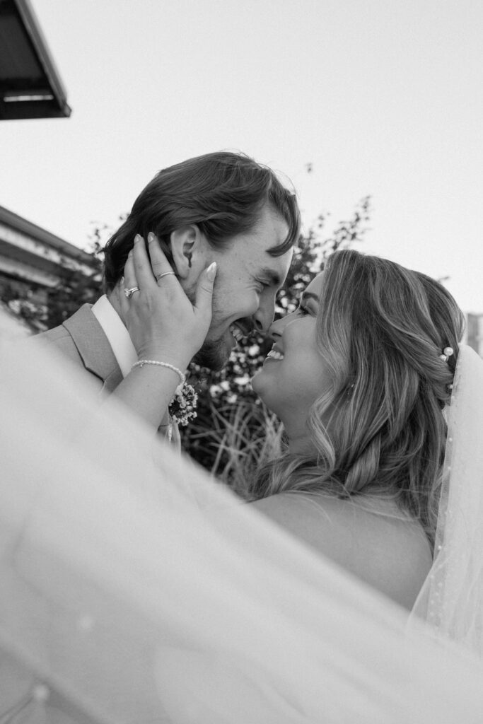 newlywed portraits of couple in tennessee on their wedding day