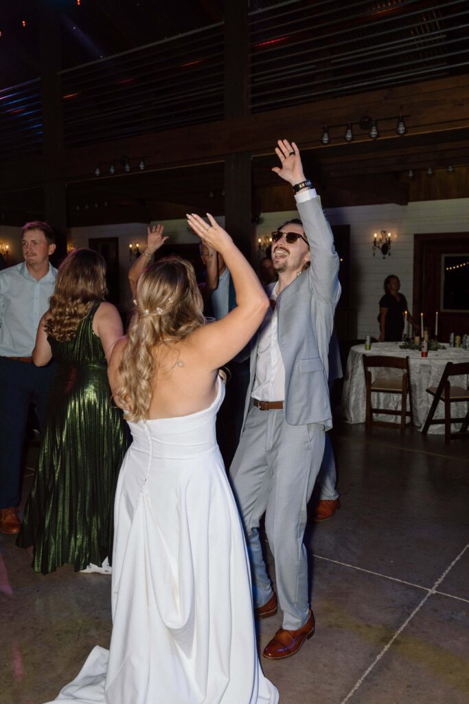 Candid reception moment at Tennessee wedding