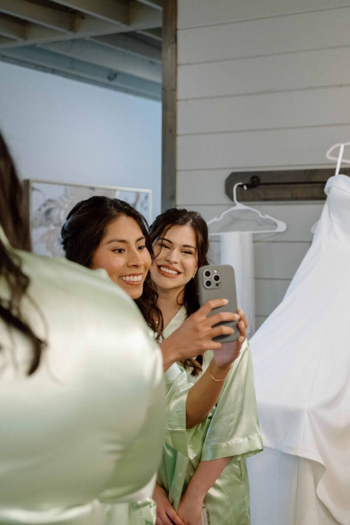 candid bridal getting ready moments at Tennessee September wedding