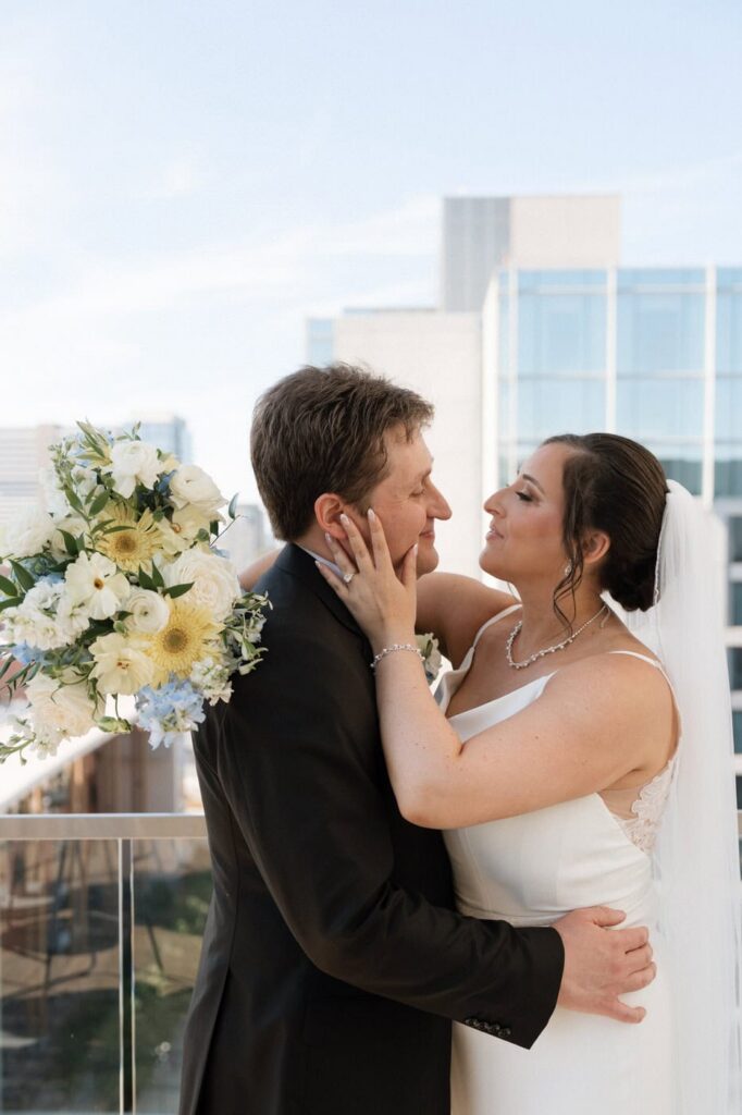 summer wedding in nashville at the bell tower