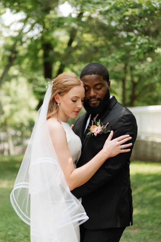 newlywed portraits at june wedding in franklin tennessee