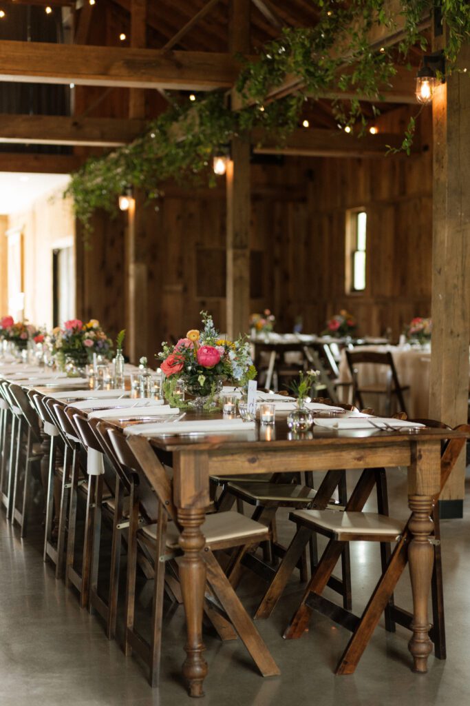 reception space at summer wedding in nashville