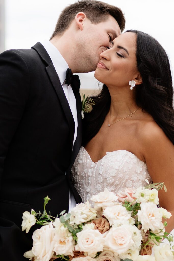 sweet moment between a couple on their wedding day in nashville