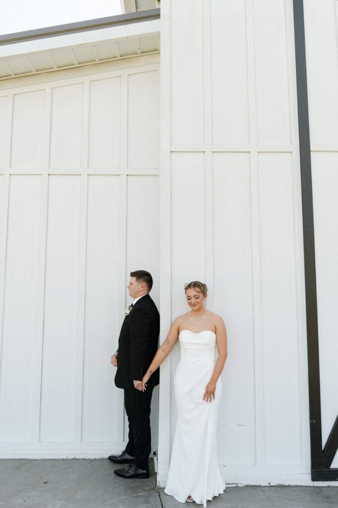 First touch at Hickory Meadow wedding Middle Tennessee