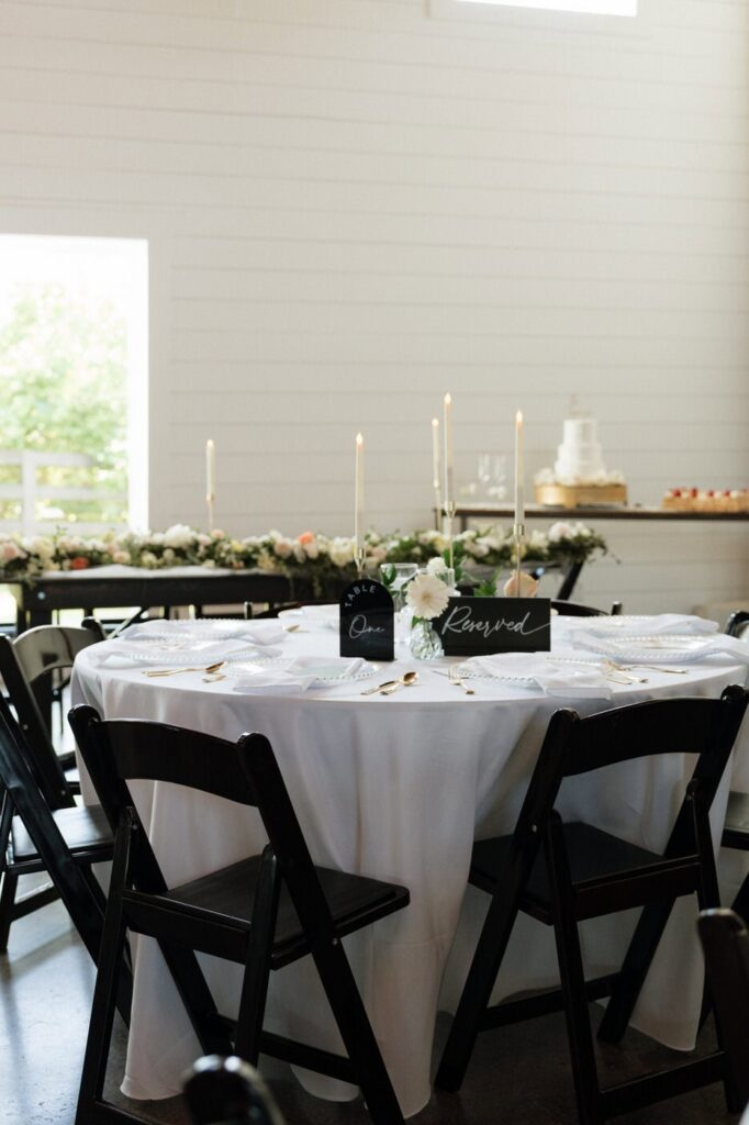 reception details at spring wedding in tennessee