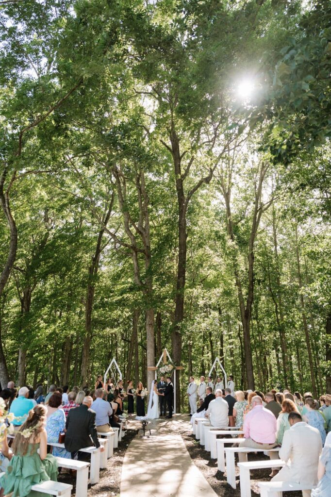 nashville wedding photographer documents outdoor spring ceremony