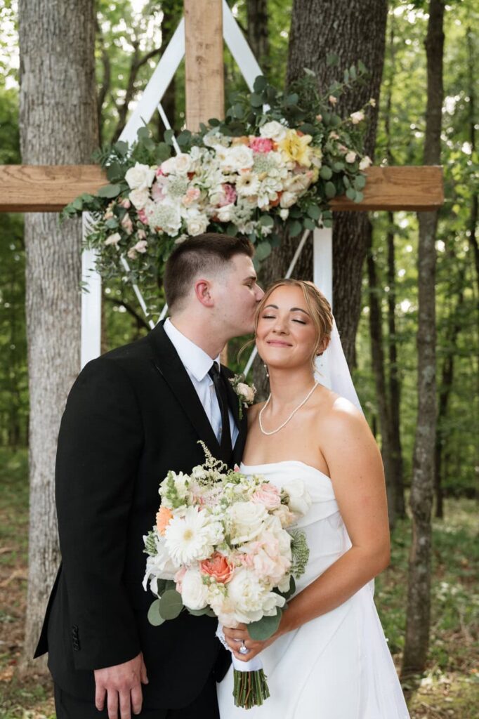 Couple portraits at Hickory Meadows spring wedding Tennessee near nashville