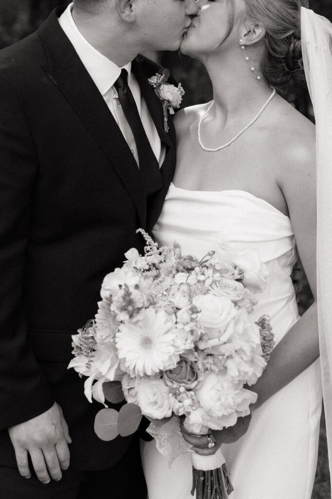 Couple portraits at Hickory Meadow spring wedding Tennessee