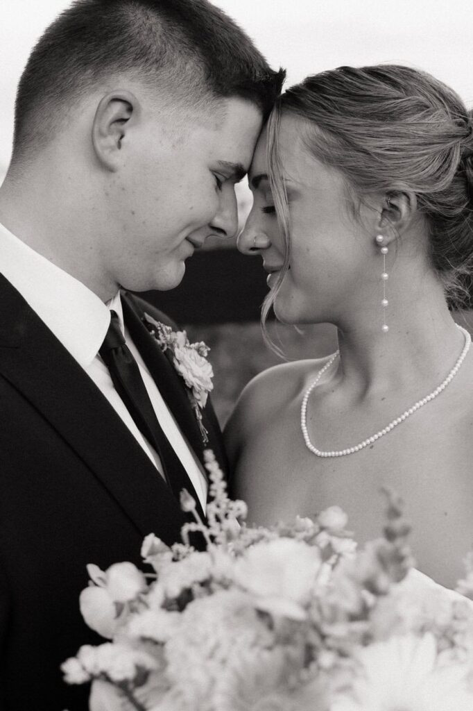 Candid couple moment at wedding in Middle Tennessee at hickory meadow