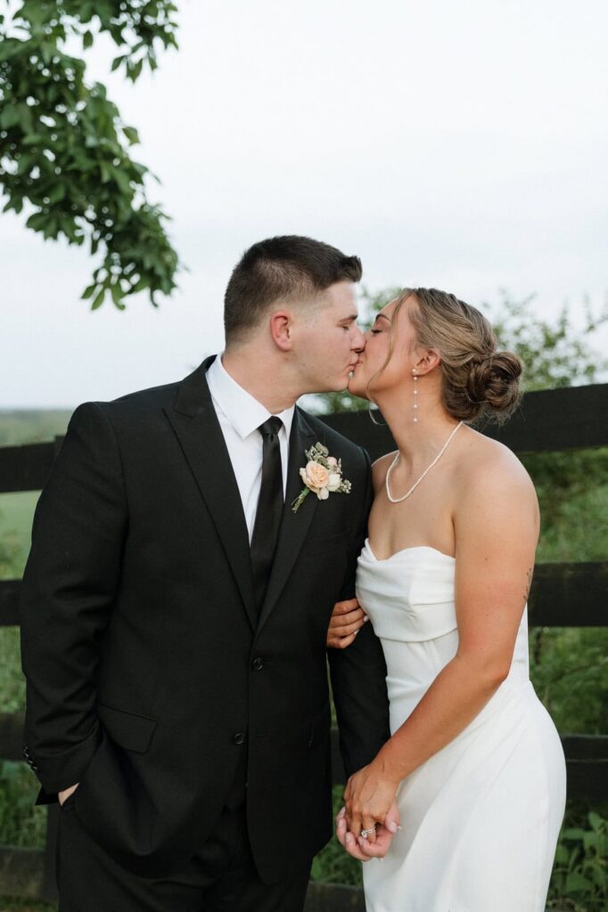 Intimate newlywed portraits at spring wedding