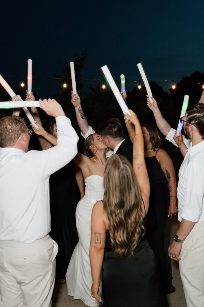 Candid newlywed moment at Hickory Meadow spring wedding Tennessee