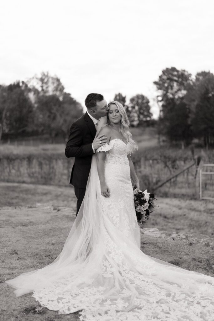 nashville wedding photographer during newlywed portraits at long hollow gardens venue