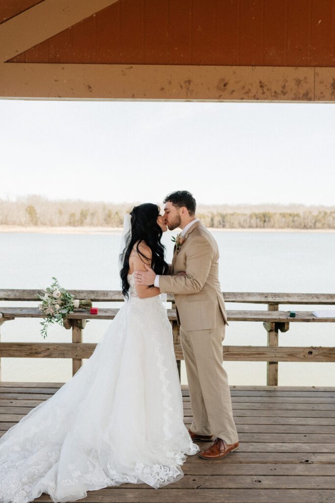 winter elopement at long hunter state park in nashville tennessee