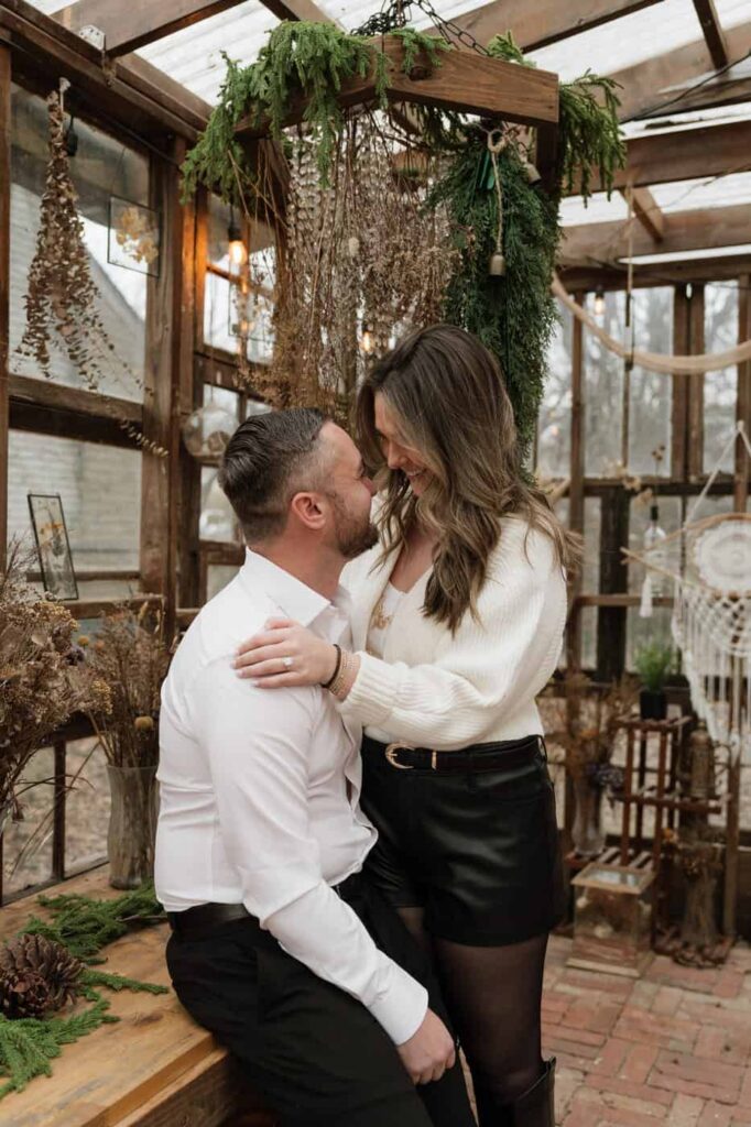 nashville engagement session at greenhouse