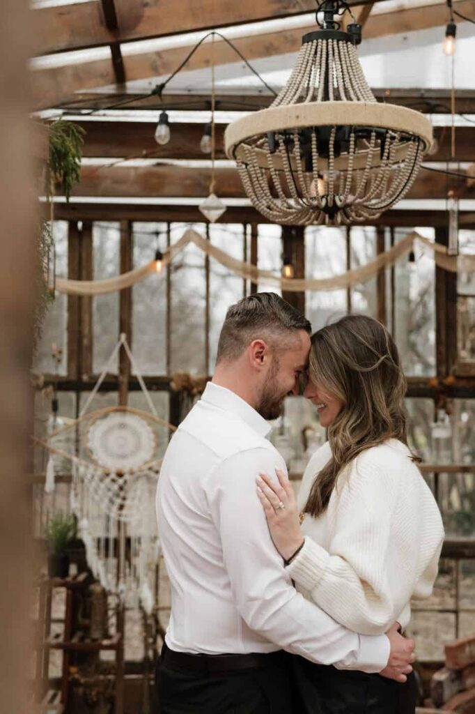 Romantic Valentine's Day engagement session Nashville Tennessee