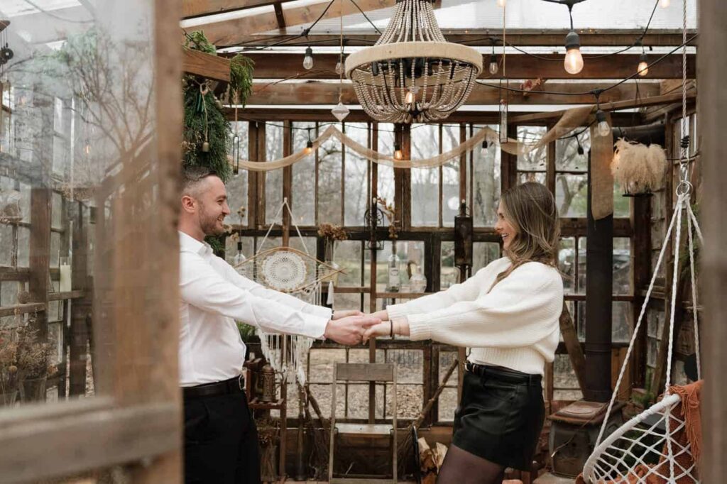 Nashville greenhouse engagement session location