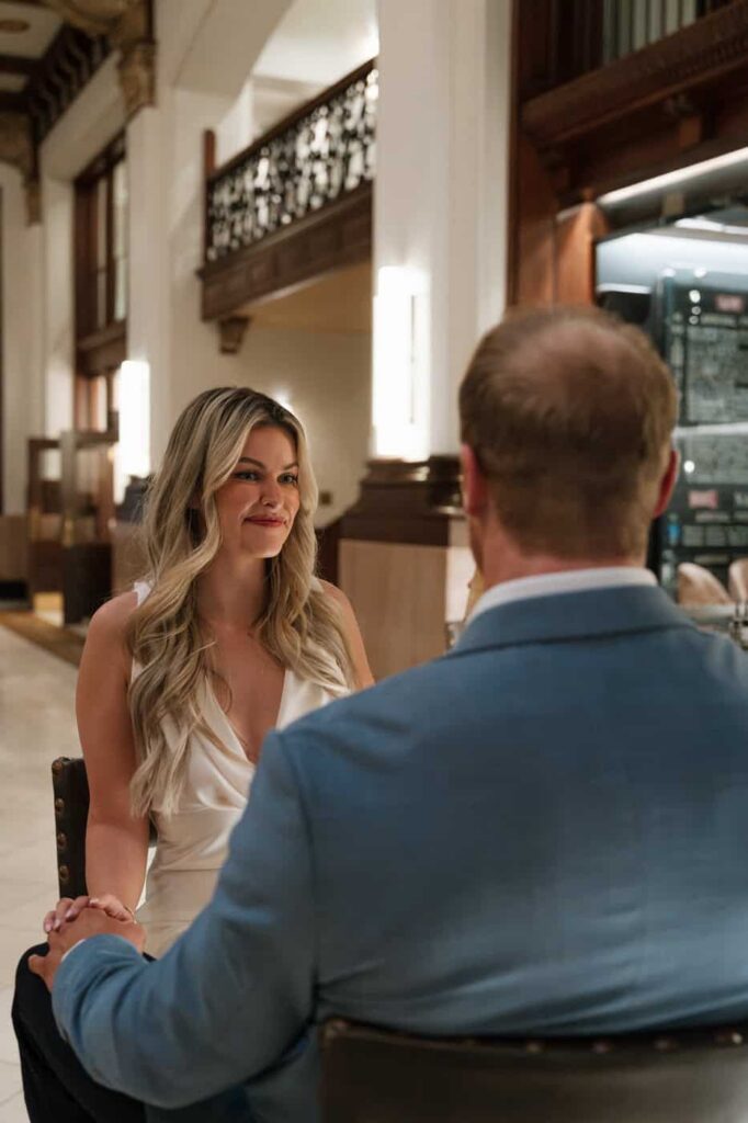 Nashville engagement photographer captures intimate moment at historic Union Station