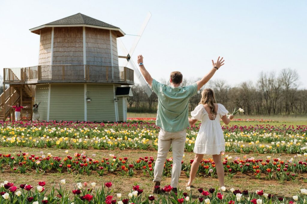 couple's family surprising them after getting engaged in nashville tennessee