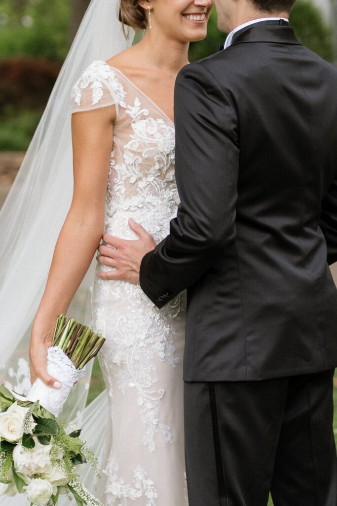nashville wedding photographer captures first look at spring wedding