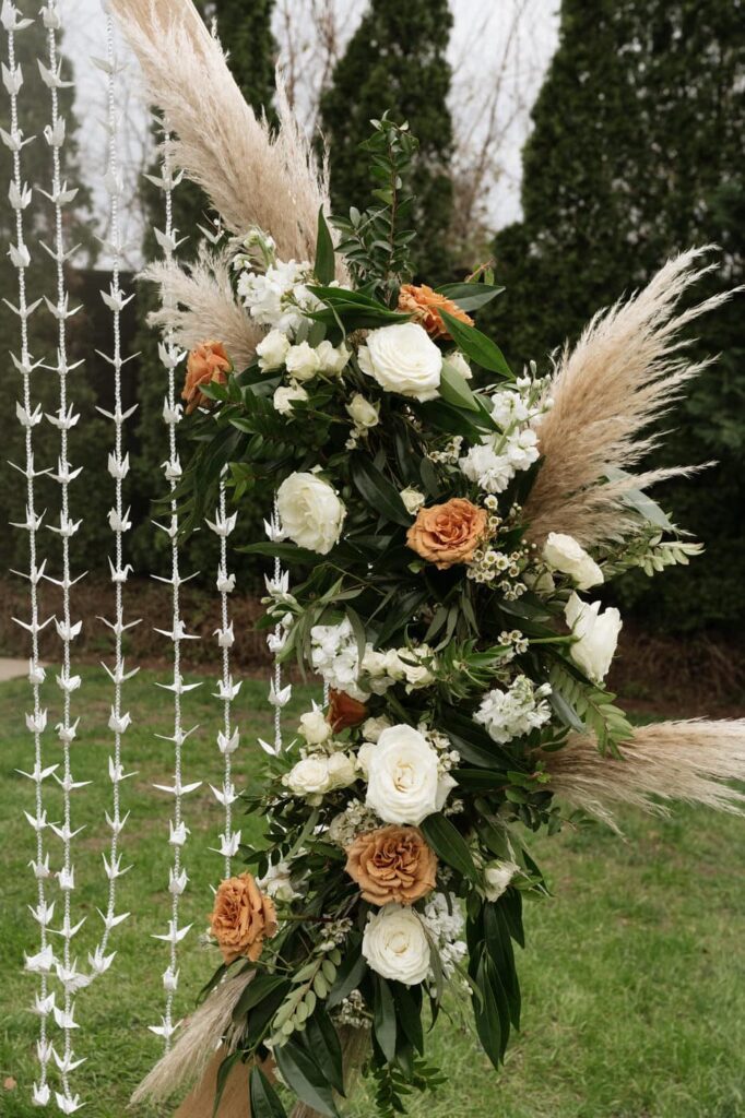ceremony space details at spring wedding day in nashville