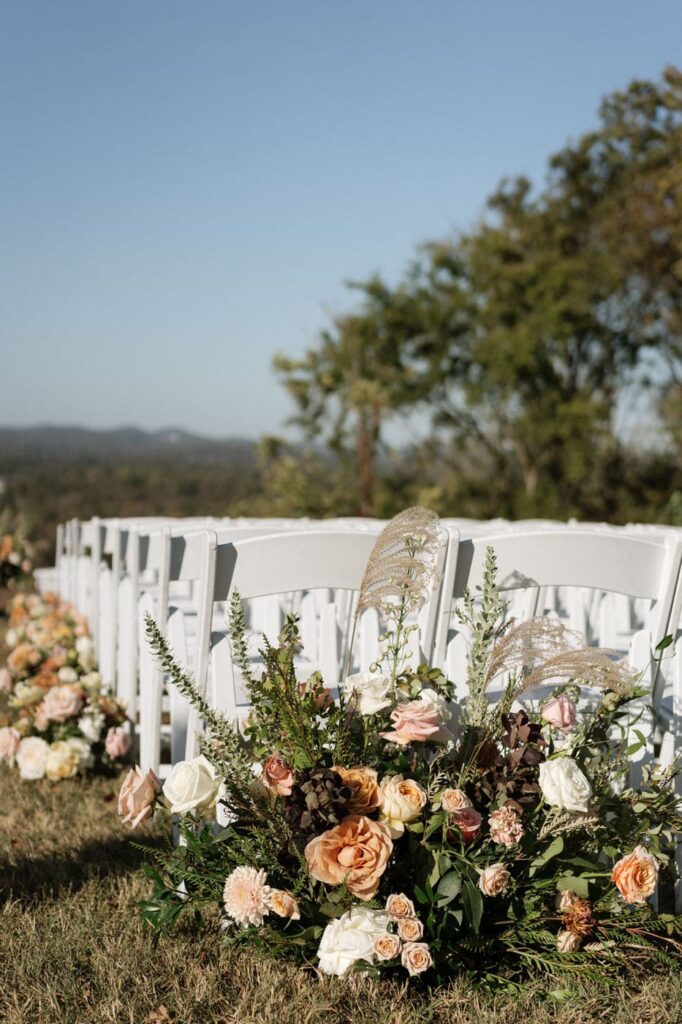 wedding ceremony details at nashville wedding venue