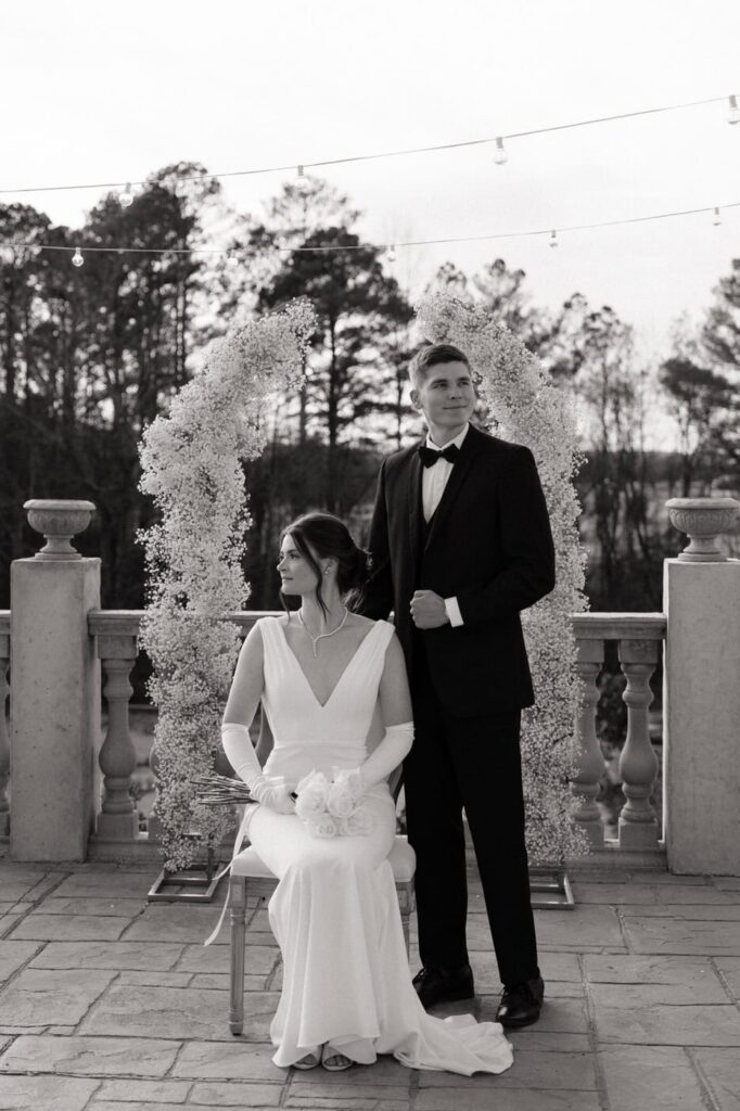 Editorial couple portraits at The Dimora wedding venue Tennessee