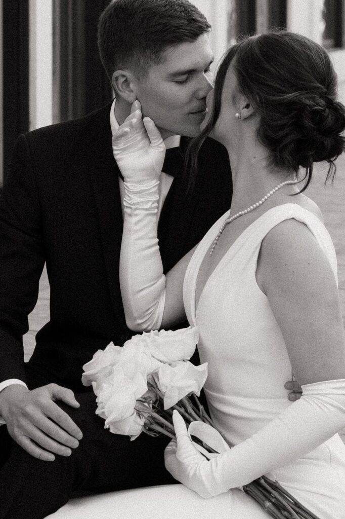 Black and white portrait at The Dimora
